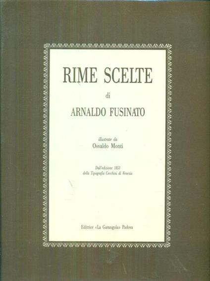 Rime scelte - Arnaldo Fusinato - copertina