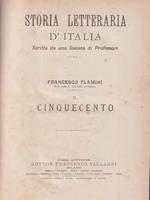 Storia letteraria d'Italia - Il Cinquecento