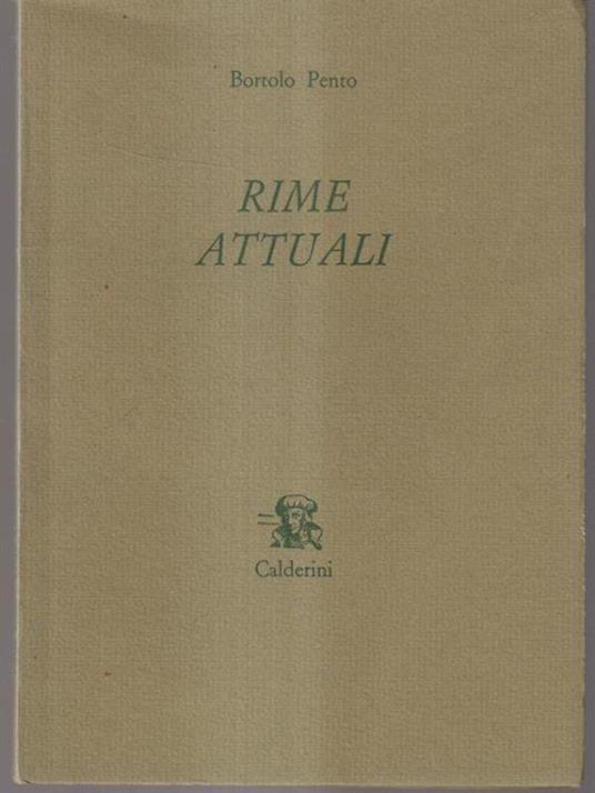 Rime attuali - Bortolo Pento - copertina