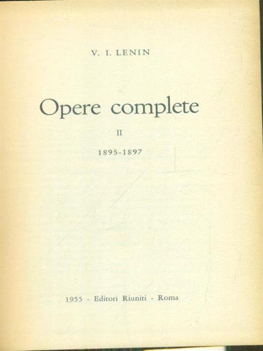 Opere complete vol. 2 - Lenin - copertina
