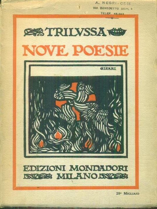 Nove poesie - Trilussa - copertina
