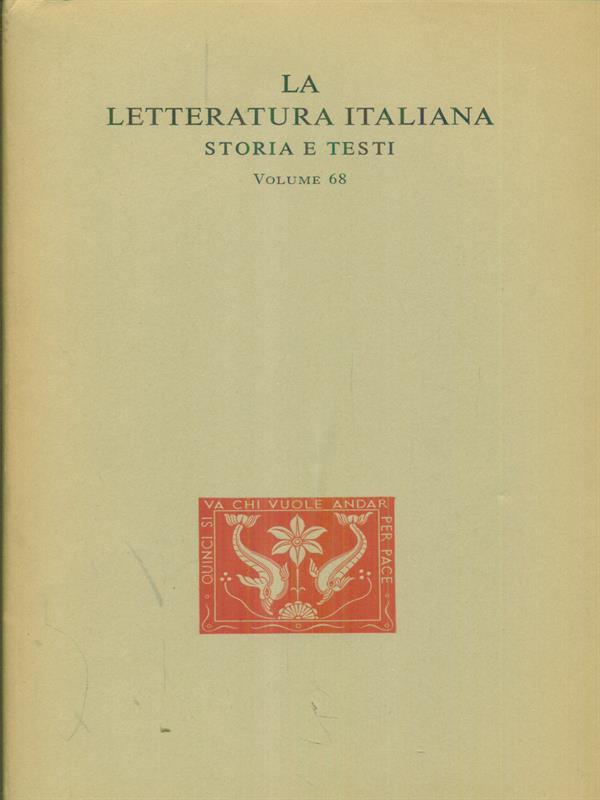 La  letteratura italiana Storia e testi 68