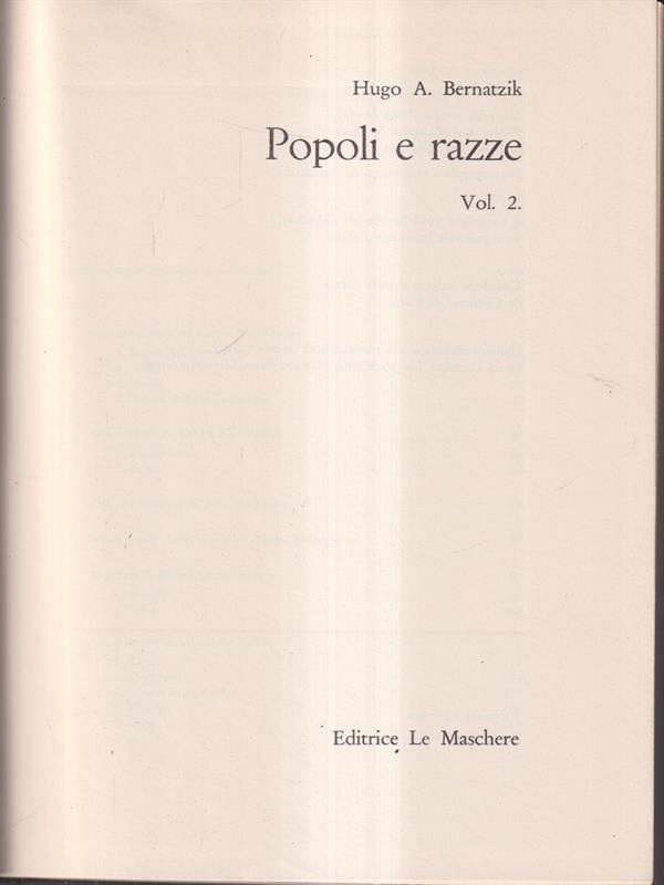 Popoli e razze vol 2