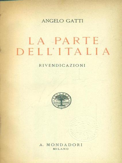 La parte dell'Italia - Angelo Gatti - copertina