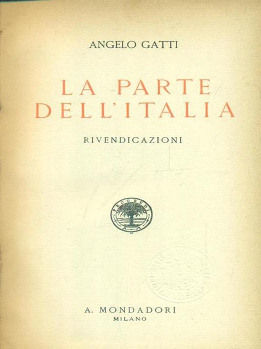 La parte dell'Italia - Angelo Gatti - copertina