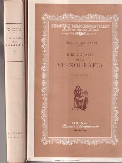 Bibliografia della stenografia 2vv - Giuseppe Aliprandi - copertina
