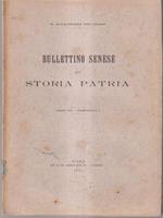 Bullettino senese di storia patria anno VIII 1901 fasc I