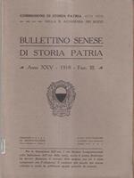 Bullettino senese di storia patria anno XXV 1918 fasc III