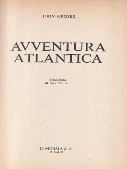 Avventura atlantica - John Groser - copertina