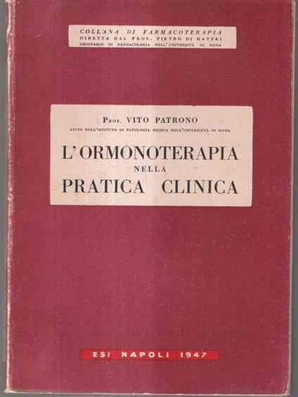 L' ormonoterapia nella pratica clinica - Vito Patrono - copertina