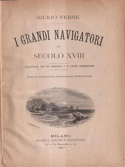 I grandi navigatori del secolo XVIII - Jules Verne - copertina