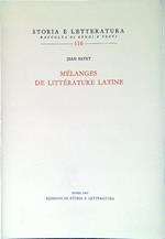 Mélanges de Littérature Latine