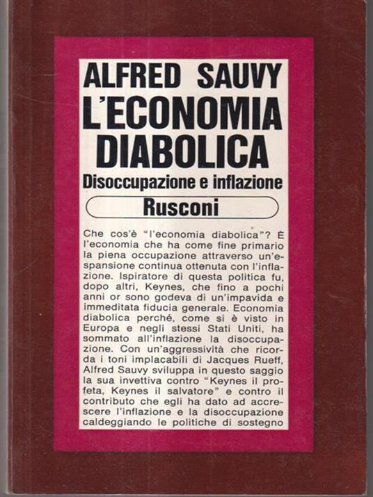 L' economia diabolica - Alfred Sauvy - copertina