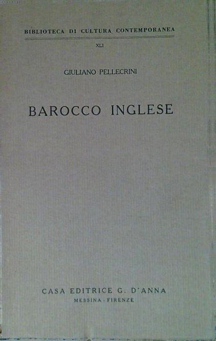 Barocco inglese - Giuliano Pellegrini - copertina