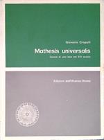 Mathesis universalis. Genesi di un'idea nel XVI secolo