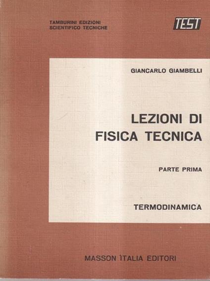 Lezioni di fisica teorica - Giancarlo Giambelli - copertina