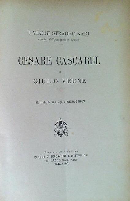 Cesare Cascabel - Jules Verne - copertina