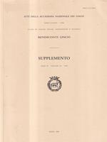 Rendiconti lincei - Supplemento serie IX vol. IX 1998