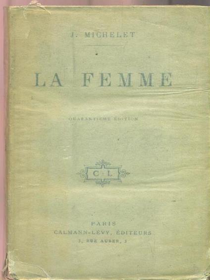 La femme - Jules Michelet - copertina