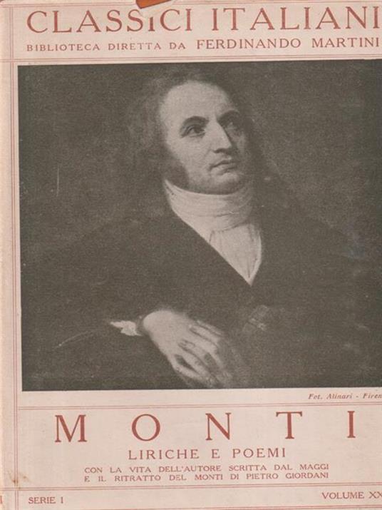 Monti. Liriche e poemi - Ferdinando Martini - copertina