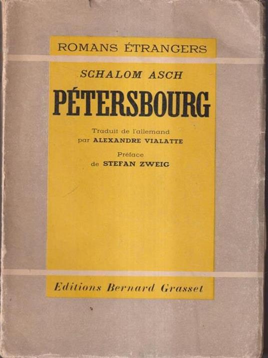 Petersbourg - Scholem Asch - copertina