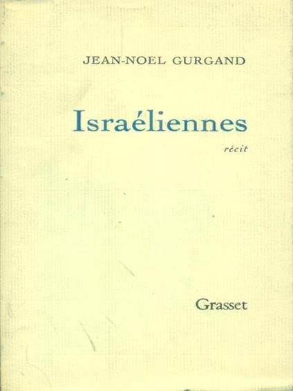 Israeliennes - Jean-Noel Gurgand - copertina
