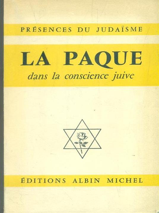 La Paque dans la conscience juive -   - copertina