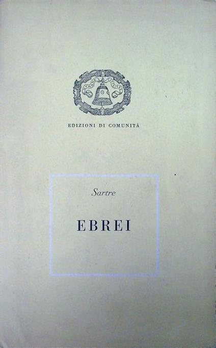 Ebrei - Jean-Paul Sartre - copertina