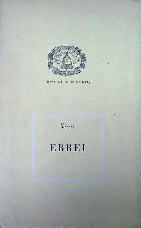 Ebrei - Jean-Paul Sartre - copertina
