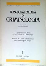 Rassegna italiana di criminologia Volume II - 1991 - Fascicolo 1
