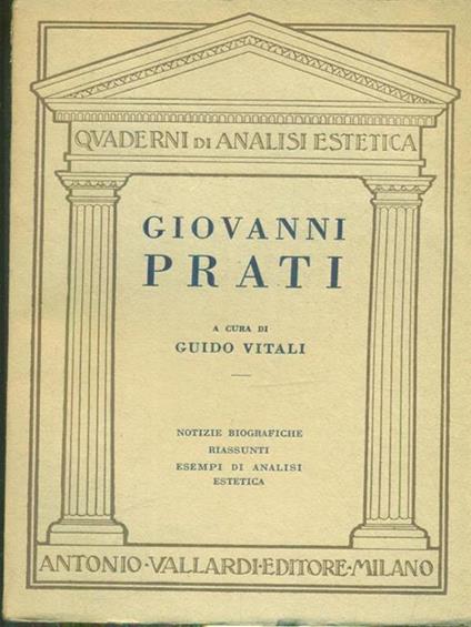 Giovanni Prati - Guido Vitali - copertina