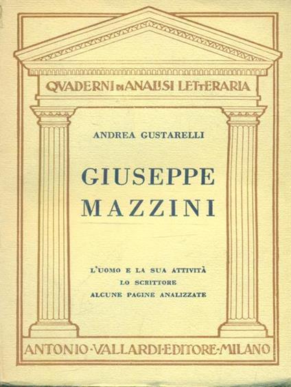 Giuseppe Mazzini - Andrea Gustarelli - copertina