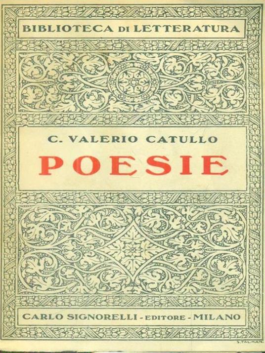 Poesie - C.Valerio Catullo - copertina