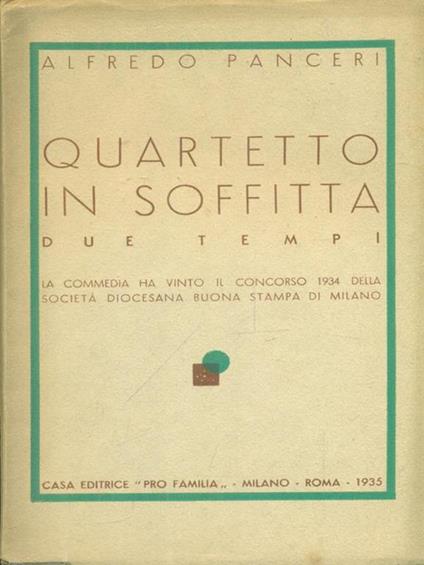 Quartetto in soffitta - Alfredo Panceri - copertina