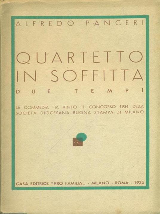 Quartetto in soffitta - Alfredo Panceri - copertina