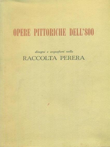 Opere pittoriche dell'800 - copertina