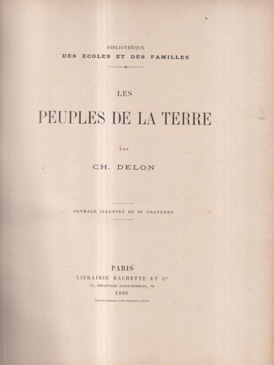 Les peuples de la terre - Ch. Delon - copertina