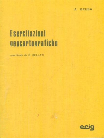 Esercitazioni geocartografiche - A. Brusa - copertina