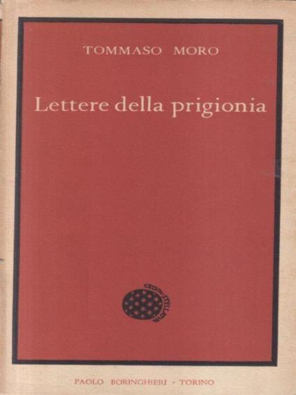Lettere della prigionia - Tommaso Moro - copertina
