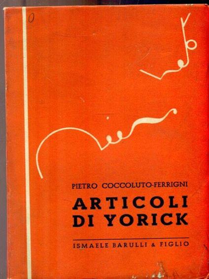 Articoli di yorick - Pietro Coccoluto Ferrigni - copertina