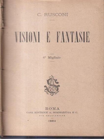 Visioni e fantasie - C. Rusconi Clerici - copertina