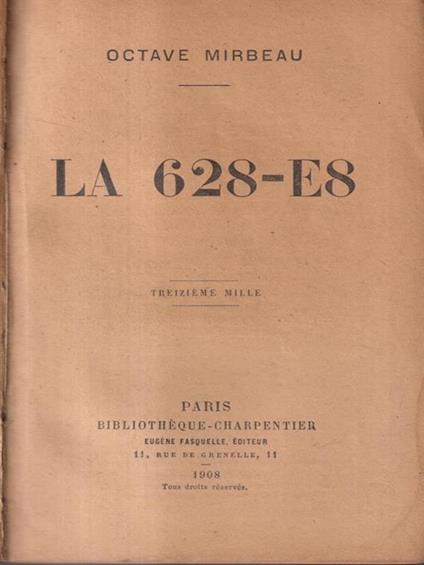 La 628-e8 - Octave Mirbeau - copertina