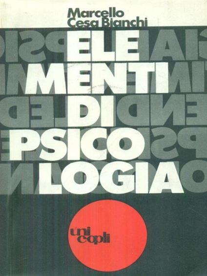 Elementi di psicologia - Marco Cesa - copertina