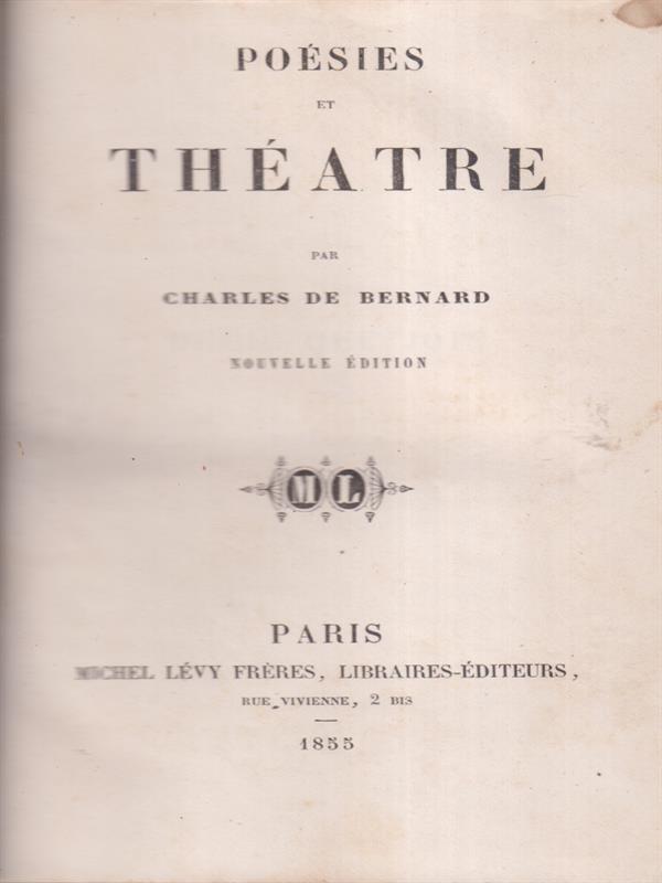 Poesies et theatre