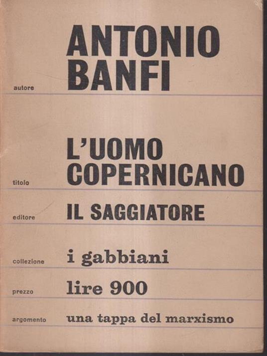 L' uomo copernicano - Antonio Banfi - copertina