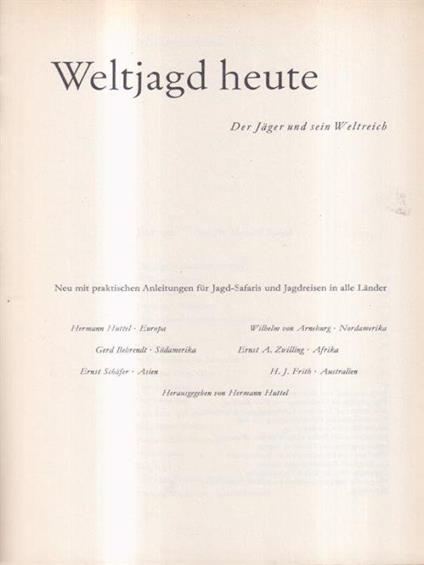 Weltjagd heute - copertina