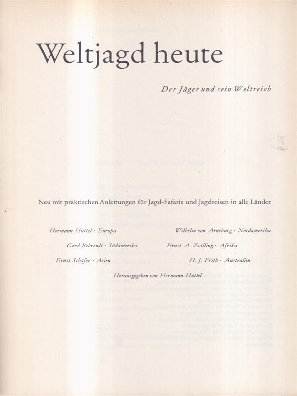 Weltjagd heute