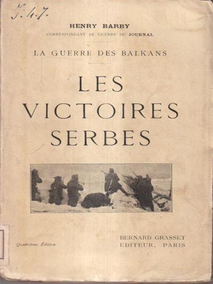 Les victoires serbes - Henry Barby - copertina