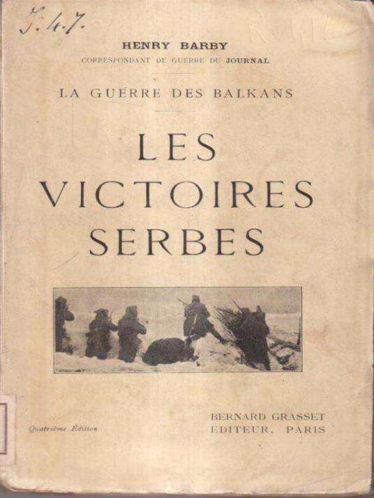 Les victoires serbes - Henry Barby - copertina