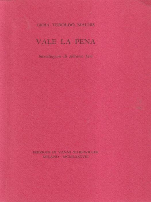 Vale la pena - Dedica autrice - copertina